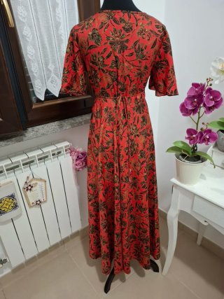 Vestito lungo donna fantasia floreale