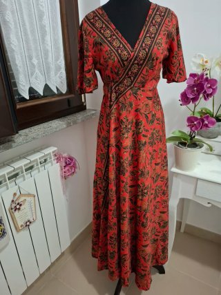 Vestito lungo donna fantasia floreale