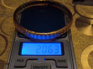 Brazalete Chapado Oro Sol Mandala Calado 28,7g