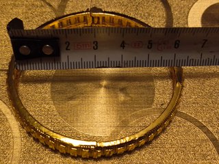 Brazalete Chapado Oro Sol Mandala Calado 28,7g