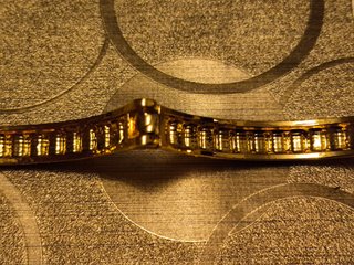 Brazalete Chapado Oro Sol Mandala Calado 28,7g