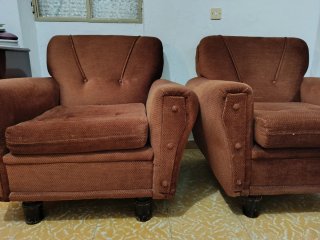 2 sillones y 4 sillas estilo castellano