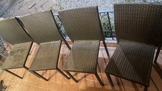 4 Sillas de terraza apilables