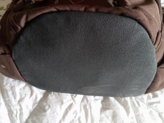 Mochila DC  reforzada marrón y naranja