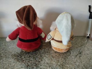 2 Nani Peluche Biancaneve Brontolo e Mammolo