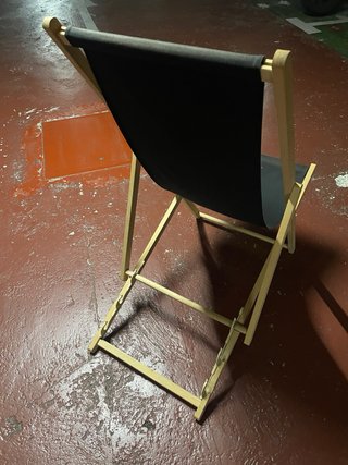 2 Hamacas plegables de tela y madera