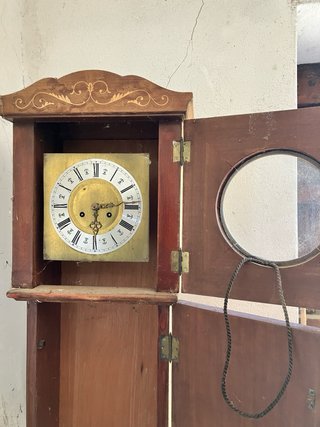 Reloj de pie antiguo de madera 40x20x180cm de alto