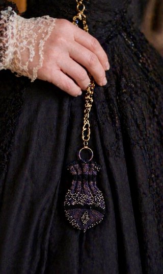 Aumonière vittoriana borsa avaro da chatelaine