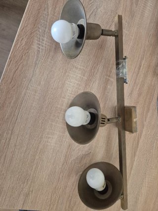 Lámpara de techo 3 focos metal bronce
