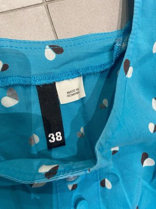 Vestido corto H&M azul estampado