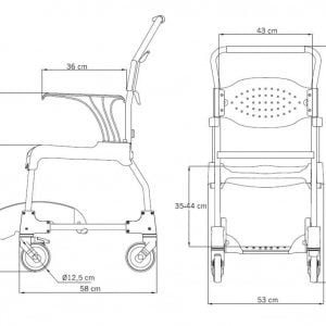 Silla de ducha para personas mayores