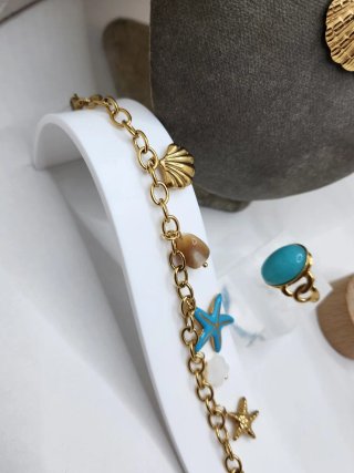 Conjunto Acero Quirúrgico Chapado Oro