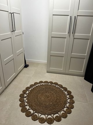 Alfombra redonda de yute