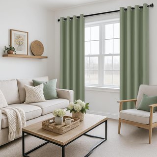Cortinas opacas térmicas verdes