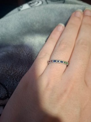 Anillo Plata con circonitas multicolor