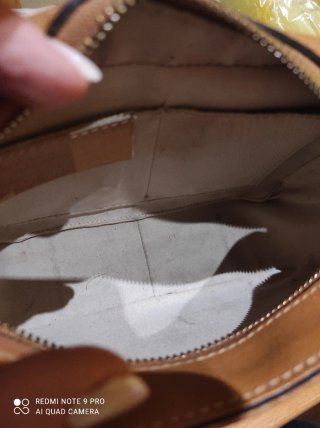 Borsetta in pelle marrone