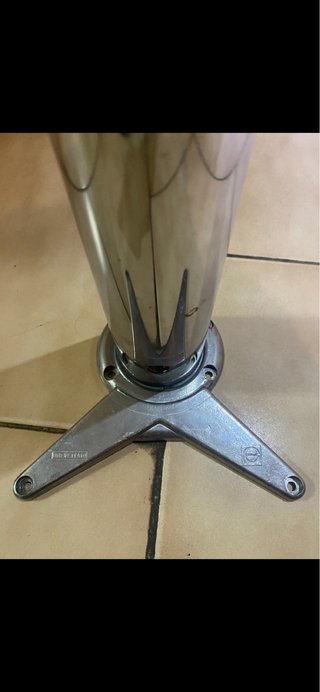 Pata soporte mesa cromada metal