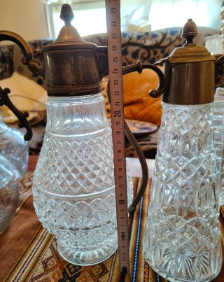 Set di 6 pezzi di bottiglie in vetro vintage
