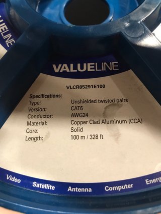 Cable UTP CAT6 VALUELINE 100m
