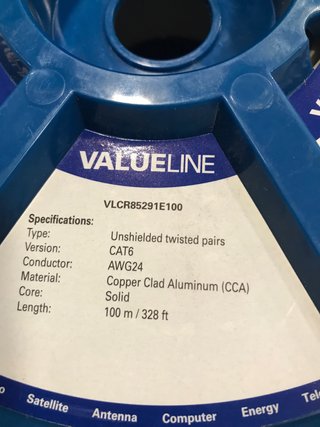 Cable UTP CAT6 VALUELINE 100m