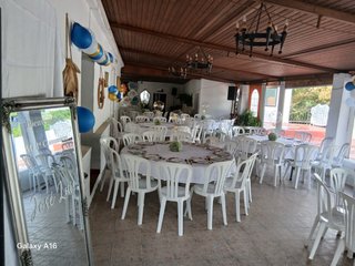 10 Manteles Redondos Blancos 229 cm