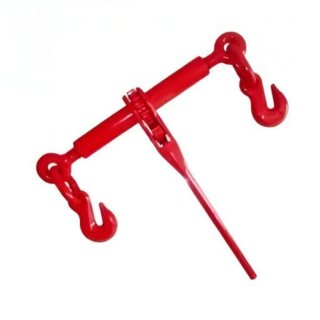 Tensor de cadena con carraca rojo