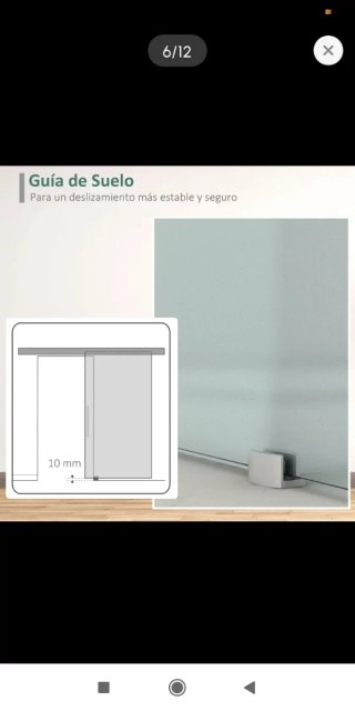 Puerta corredera cristal 102,5x205cm