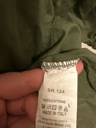 Camicia cotone verde oliva taglia unica
