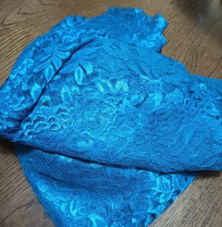 Tela Guipur Fiesta Azul Teal