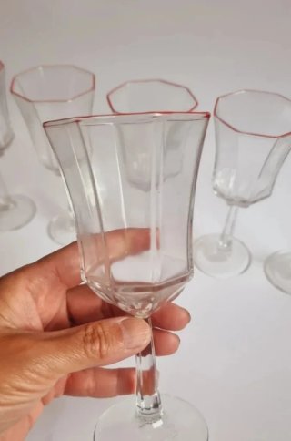 7 Copas Vintage Yoplait Borde Rojo retro