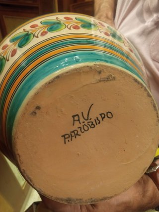 Gran Jarron Ceramica Puente Arzobispo Vintage