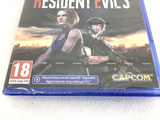 resident evil 3 remake ps4.