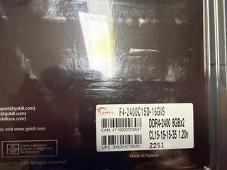 RAM G.Skill Aegis DDR4 16Gb NOVO de 2026.