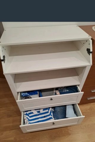 Cómoda cambiador SUNDVIK blanca