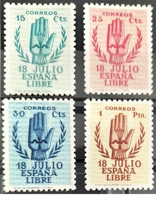 Edifil 851-854 sellos España 1938