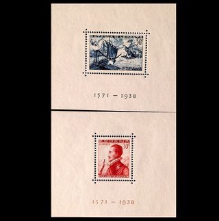 Edifil 862-863 Hojitas HB Sellos España1938