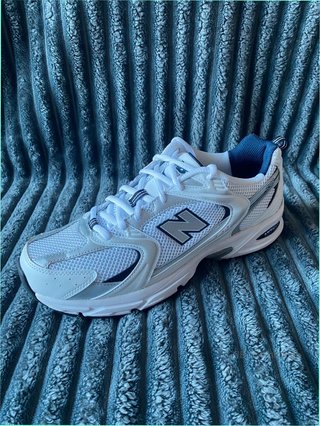 New Balance 530 Talla 42.5 Blanco Plata Azul