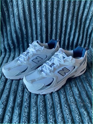New Balance 530 Talla 42.5 Blanco Plata Azul