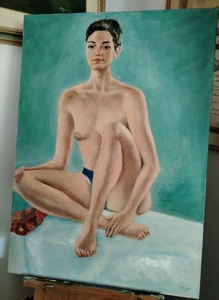 Dipinto Yoga o..Pensieri? Acrilico