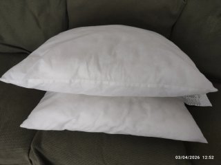 2 Rellenos Cojín Blanco Poliéster. 60x48