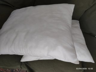 2 Rellenos Cojín Blanco Poliéster. 60x48
