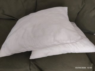 2 Rellenos Cojín Blanco Poliéster. 60x48