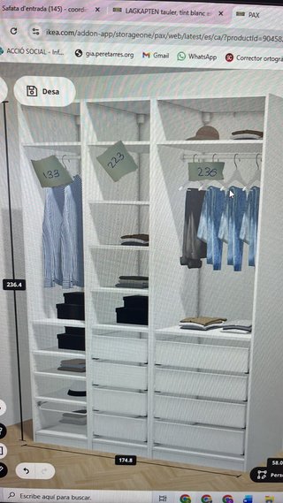 Armario Pax Ikea 5 módulos.Por separado más barato