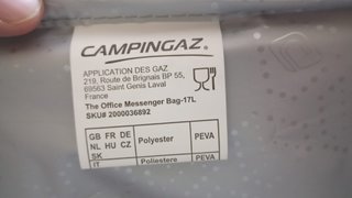 Campingaz Office Messenger Bag Gris/Negro