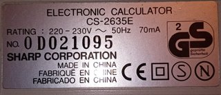 Calculadora Sharp Compet CS-2635E 12