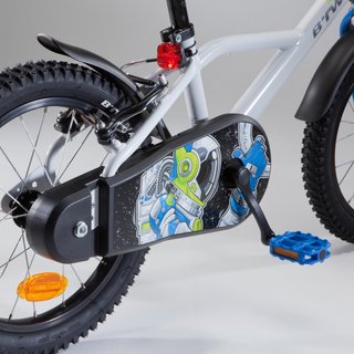Bicicleta niños 16 pulgadas Btwin 500 Astronauta gris 4,5-6