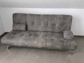 Sofá Cama Gris Tela