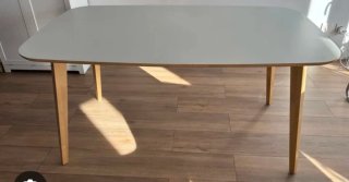Mesa comedor Nordmyra Ikea blanca/madera