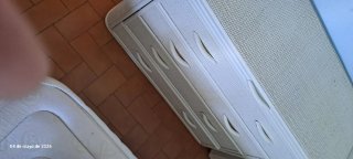 Mueble Cómoda mimbre blanca cajones y armario alto