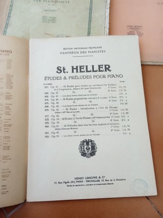 Estudios antiguos Piano: Kessler, Heller, Quidant